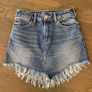 Free people denim mini skirt